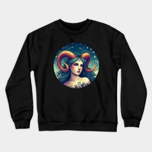 ZODIAC Capricorn - Astrological CAPRICORN - CAPRICORN - ZODIAC sign - Van Gogh style - 16 Crewneck Sweatshirt